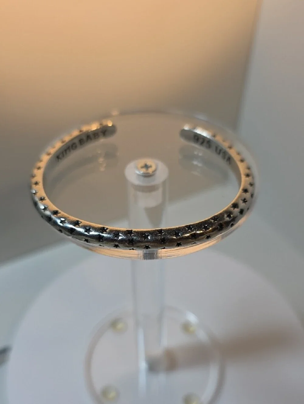 King Baby Studio Silver Star Cuff Bracelet